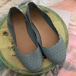 EUC cutest little light blue ballet flats